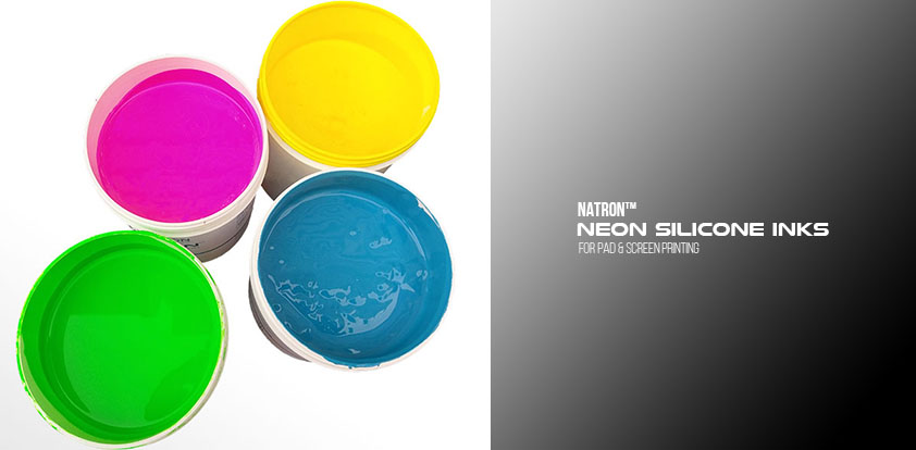 Natron SE Series Neon Silicone inks for pad and screen printing on silicone - Boston Industrial Solutions