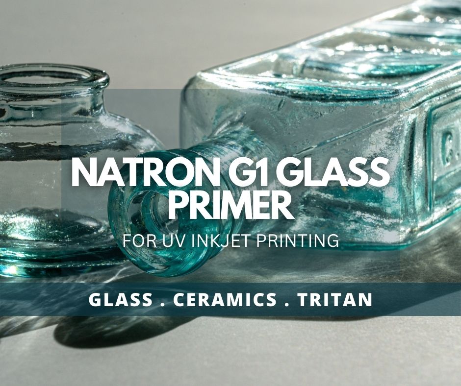 Primer for UV printing on glass